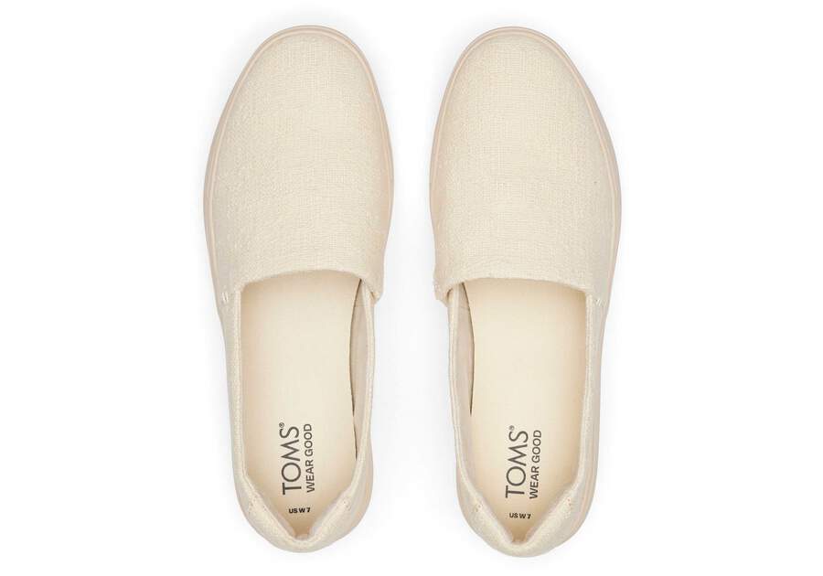 Kameron Natural Slip On Sneaker Top View Opens in a modal
