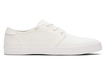 Carlo White Canvas Lace-Up Sneaker