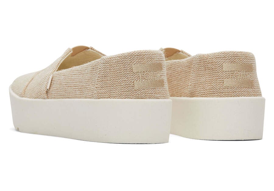 Verona Natural Slip On Sneaker Back View Opens in a modal
