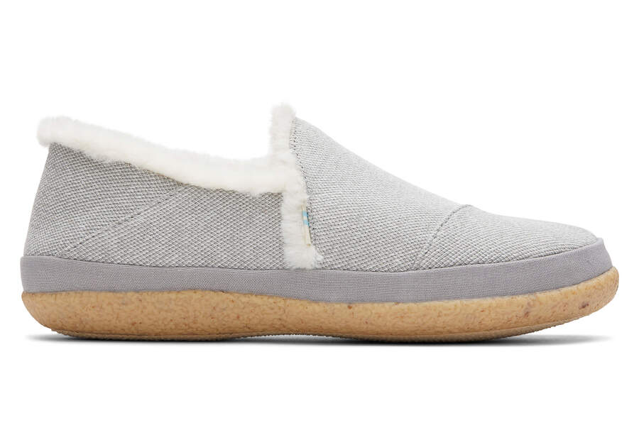 Drizzle Grey Heathered Knit Women's India Slippers TOMS