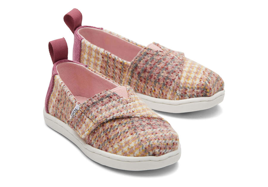 Alpargata Plaid Tweed Toddler Shoe Front View Opens in a modal