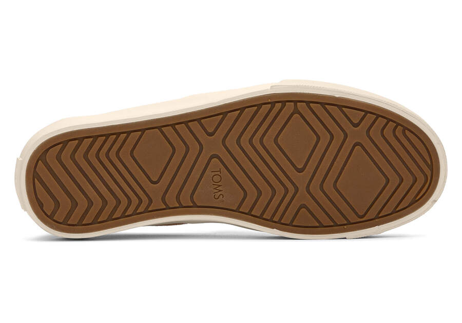 Fenix Platform Oatmeal Suede Slip On Sneaker Bottom Sole View