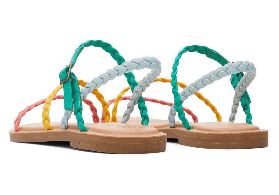 Kira Colorful Strappy Sandal Back View Opens in a modal