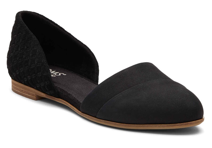 Jutti D'Orsay Black Leather Flat Additional View 1 Opens in a modal