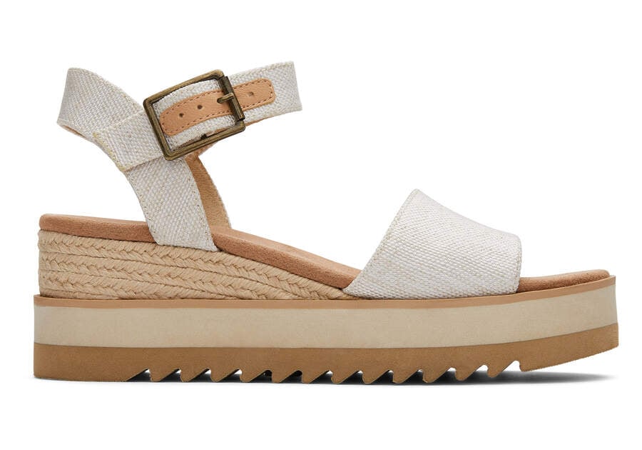 Diana Natural Wedge Sandal Side View Opens in a modal