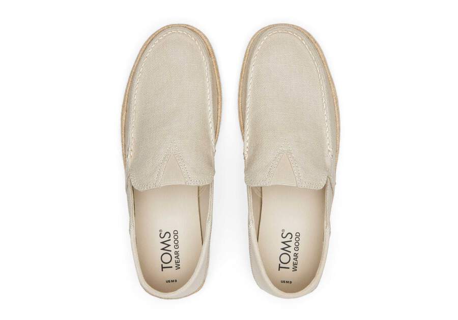 Alonso Cream Heritage Canvas Rope Loafer Top View Opens in a modal