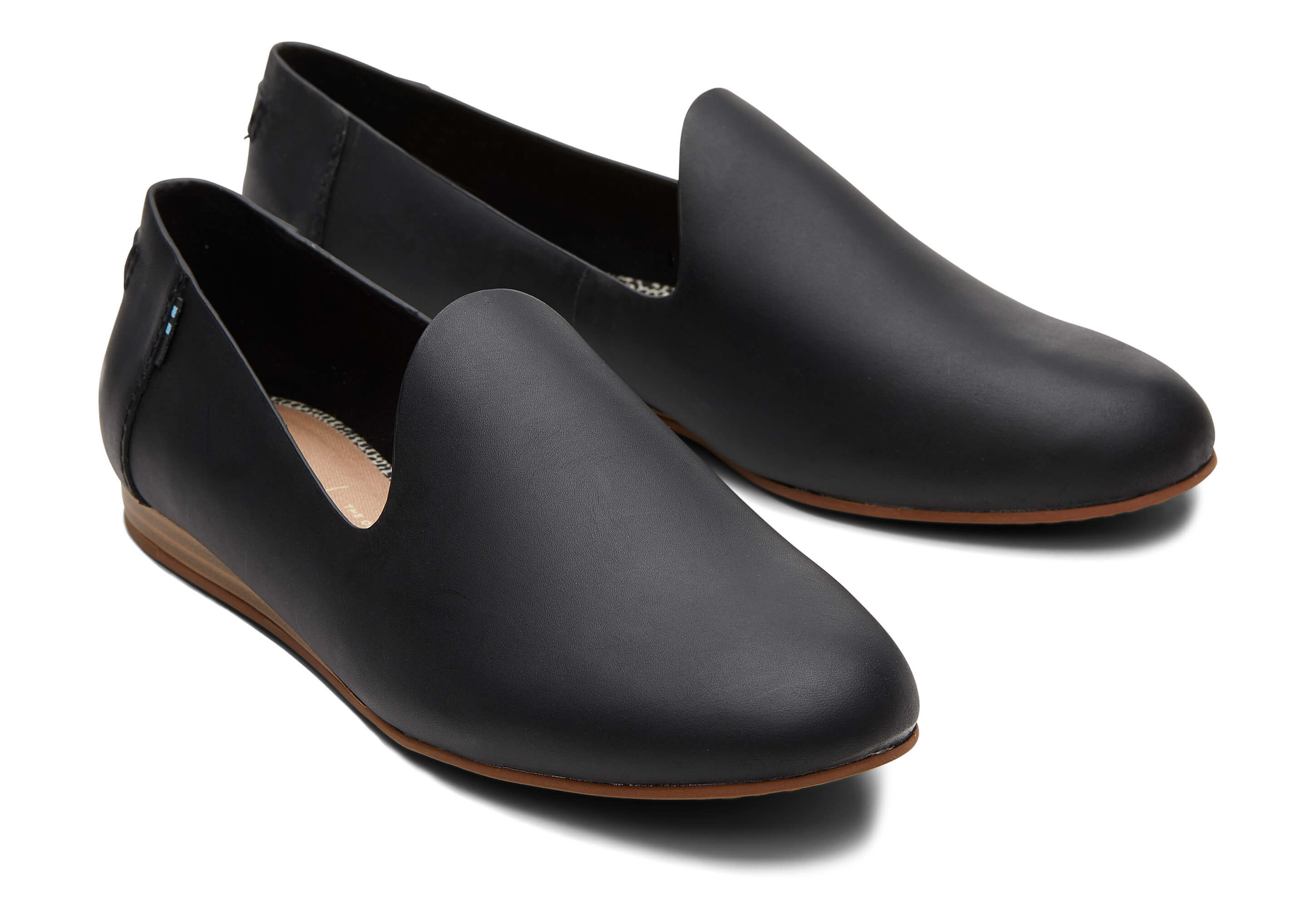 toms leather slip on shoes