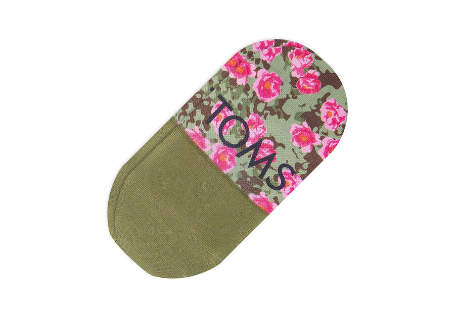 Ultimate No Show Socks Floral Camo Side View Opens in a modal