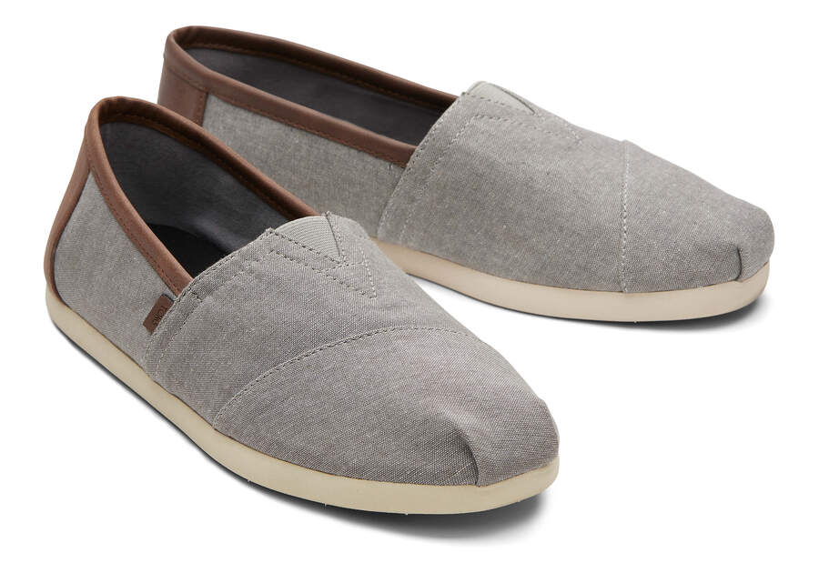 Frost Grey Chambray Mens Classic Cloudbound Alpargatas | TOMS