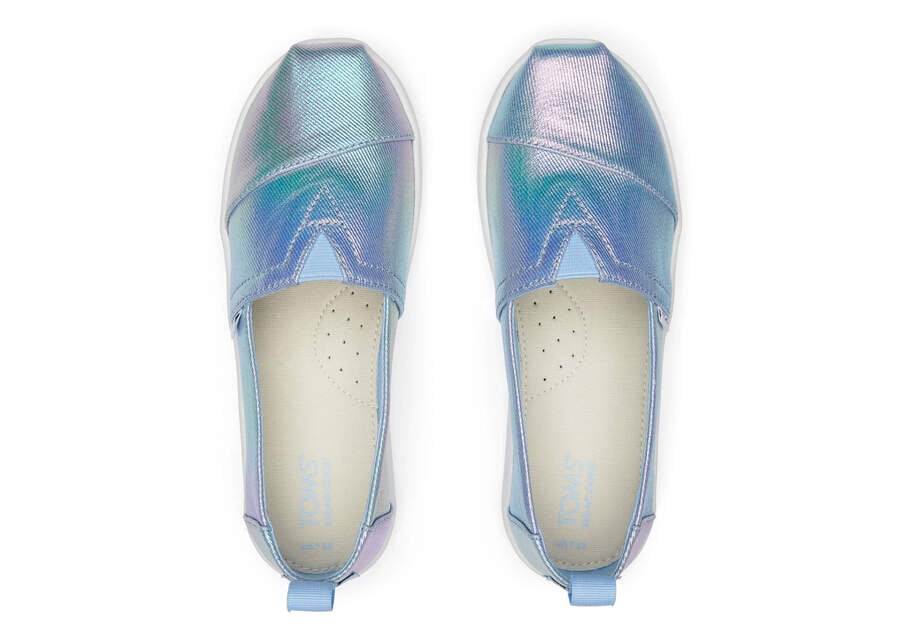 Youth Alpargata Iridescent Kids Shoe Top View Opens in a modal