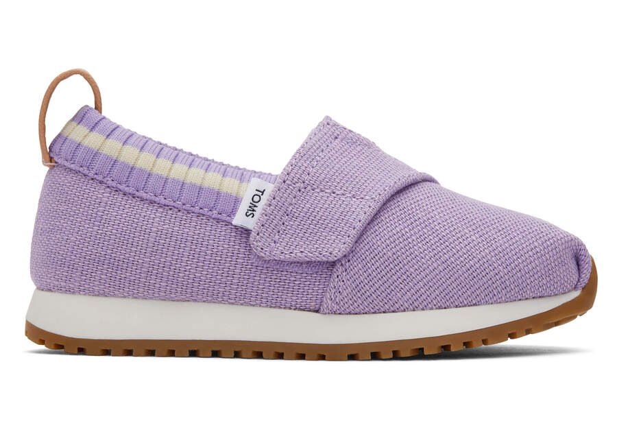 Tiny Resident Purple Heritage Canvas Toddler Sneaker Side View Opens in a modal