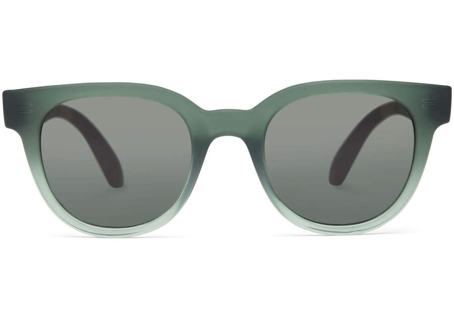 Unisex Green Grey Rhodes Traveler Sunglasses | TOMS