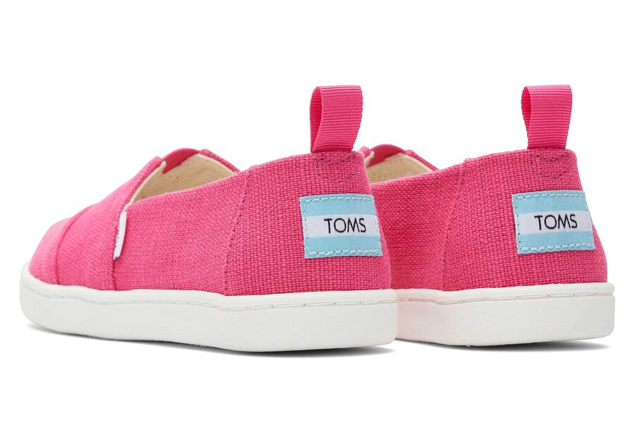 Youth Alpargata Pink Heritage Canvas Kids Shoe Back View Opens in a modal