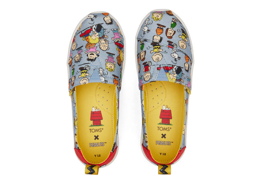TOMS X Peanuts® Youth Alpargata Top View Opens in a modal
