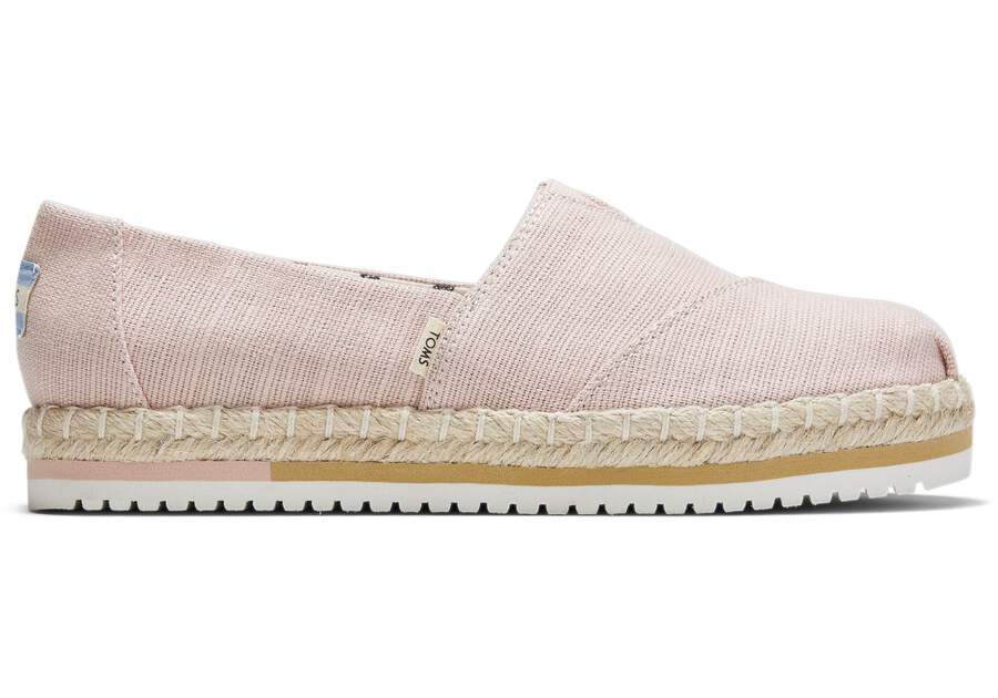Pink Espadrille Alpargata Side View Opens in a modal