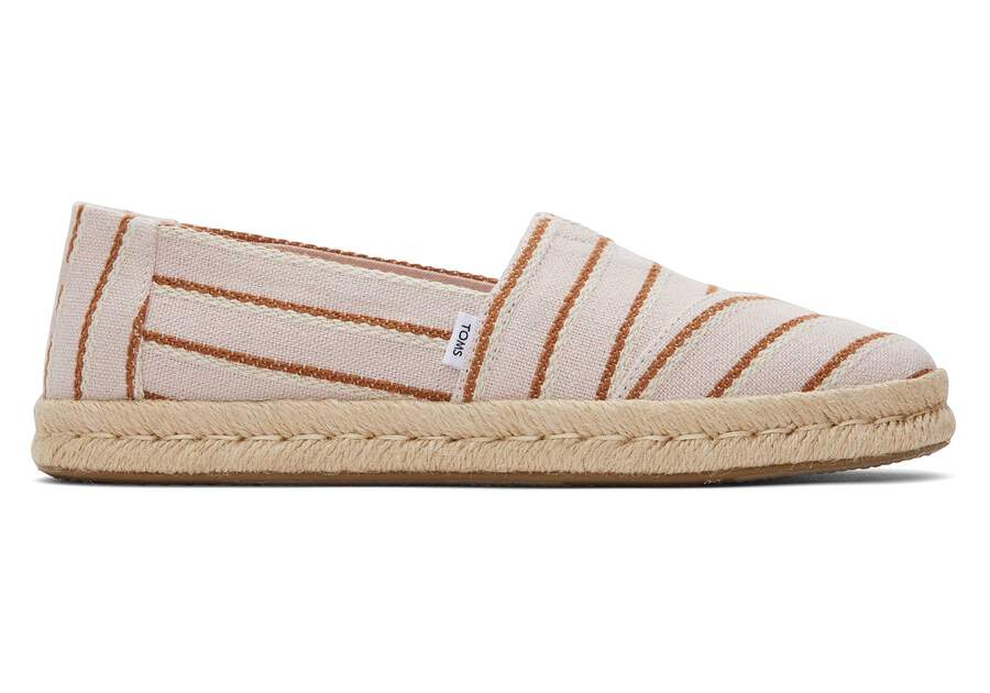 Alpargata Rope 2.0 Pink Stripes Espadrille Side View Opens in a modal