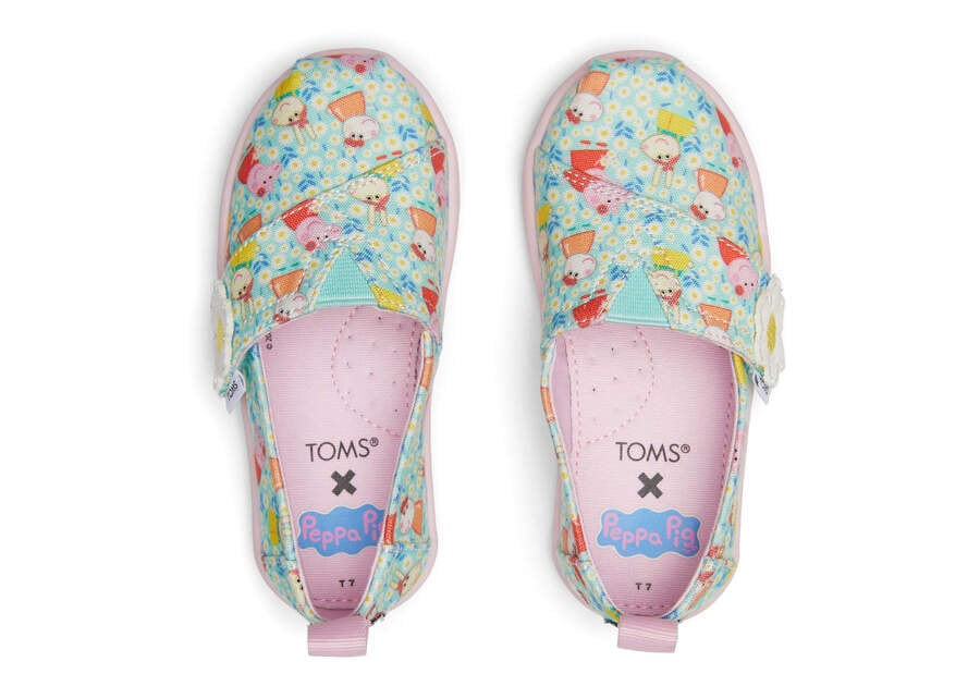 TOMS X Peppa Pig Tiny Alpargata Top View Opens in a modal
