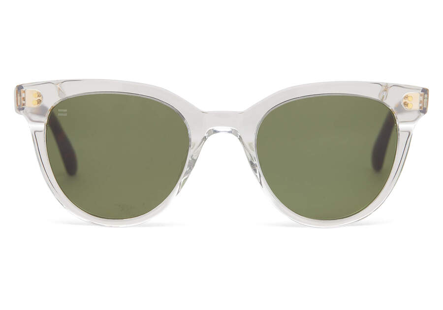 Marlowe Crystal Handcrafted Sunglasses Front View Opens in a modal