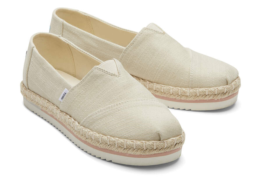 Alpargata Platform Rope Natural Espadrille Front View Opens in a modal