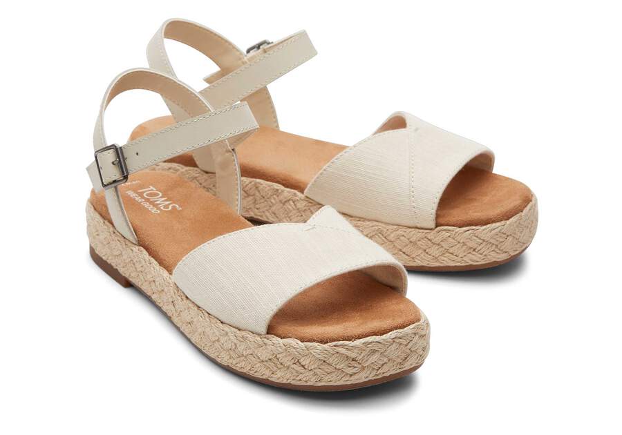 Abby Natural Flatform Espadrille Sandal Front View Opens in a modal