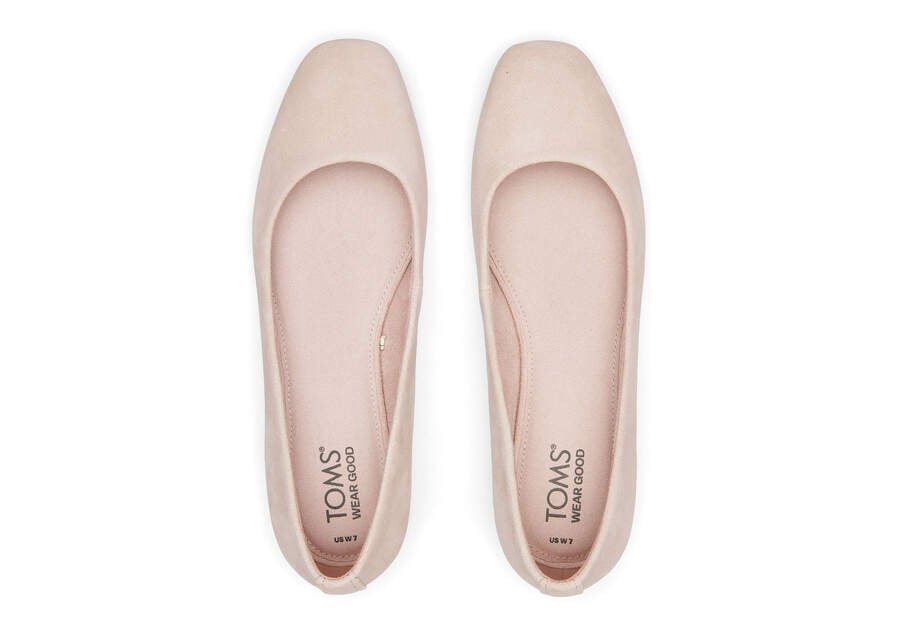Briella Pink Suede Flat Top View Opens in a modal