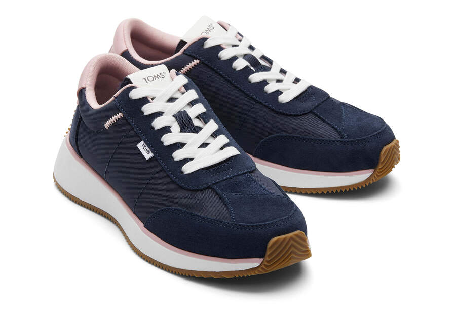 Wyndon Navy Jogger Sneaker Front View Opens in a modal