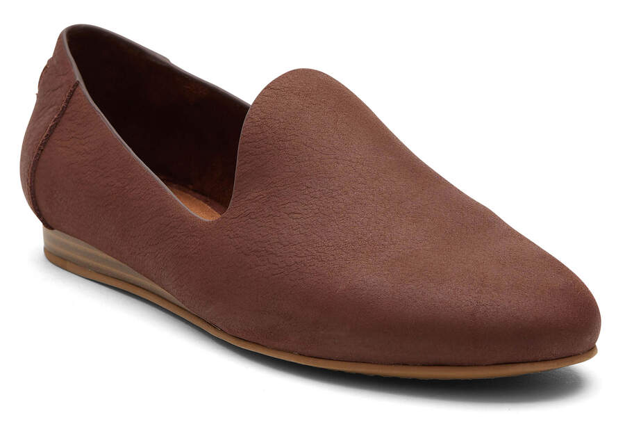 Darcy Chestnut Leather Flat Additional View 1