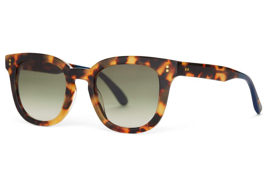 Venice Blonde Tortoise Handcrafted Sunglasses Side View Opens in a modal