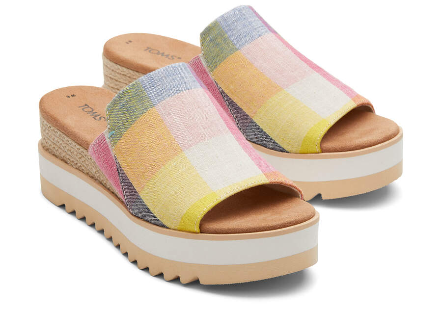Diana Mule Picnic Plaid Sandal Front View Opens in a modal