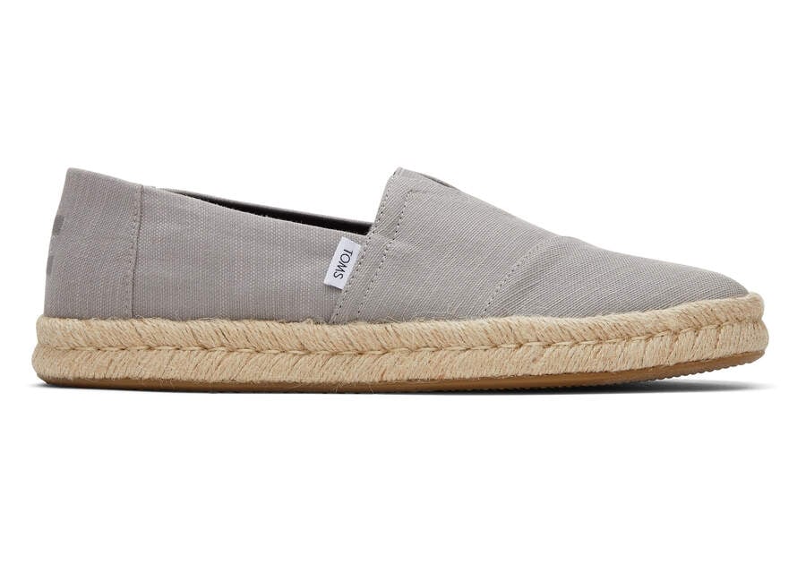 Alpargata Grey Recycled Cotton Rope 2.0 Espadrille Side View Opens in a modal