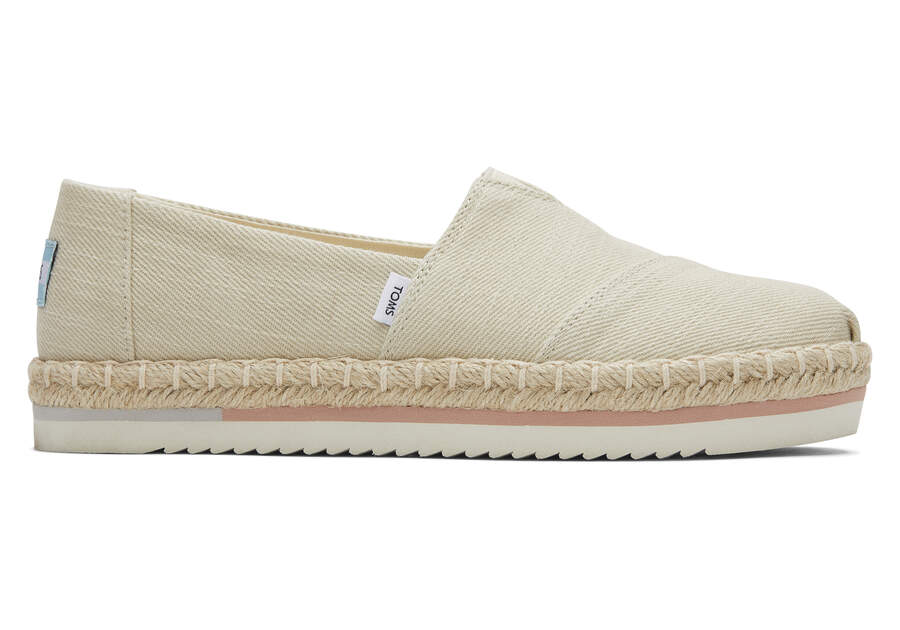 Alpargata Platform Rope Natural Espadrille Side View Opens in a modal