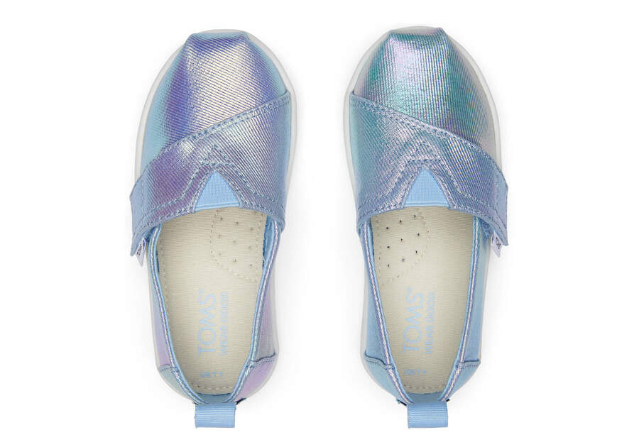 Tiny Alpargata Iridescent Toddler Shoe Top View Opens in a modal