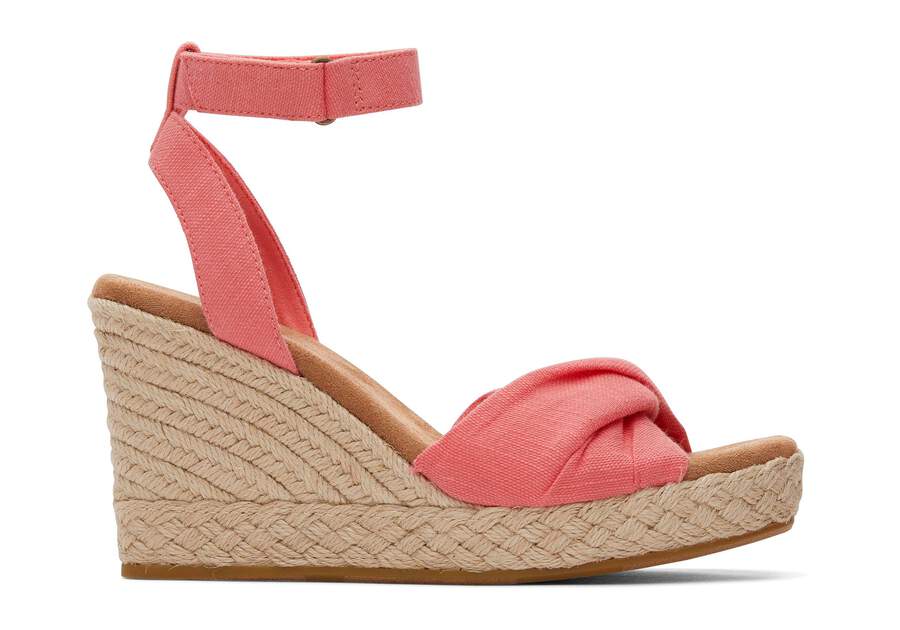 Marisela Pink Wedge Sandal Side View Opens in a modal
