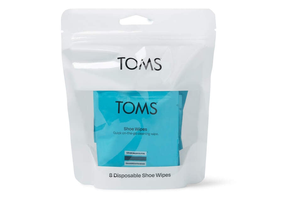 TOMS Shoe Cleaning Wipes 8 Pack Front View