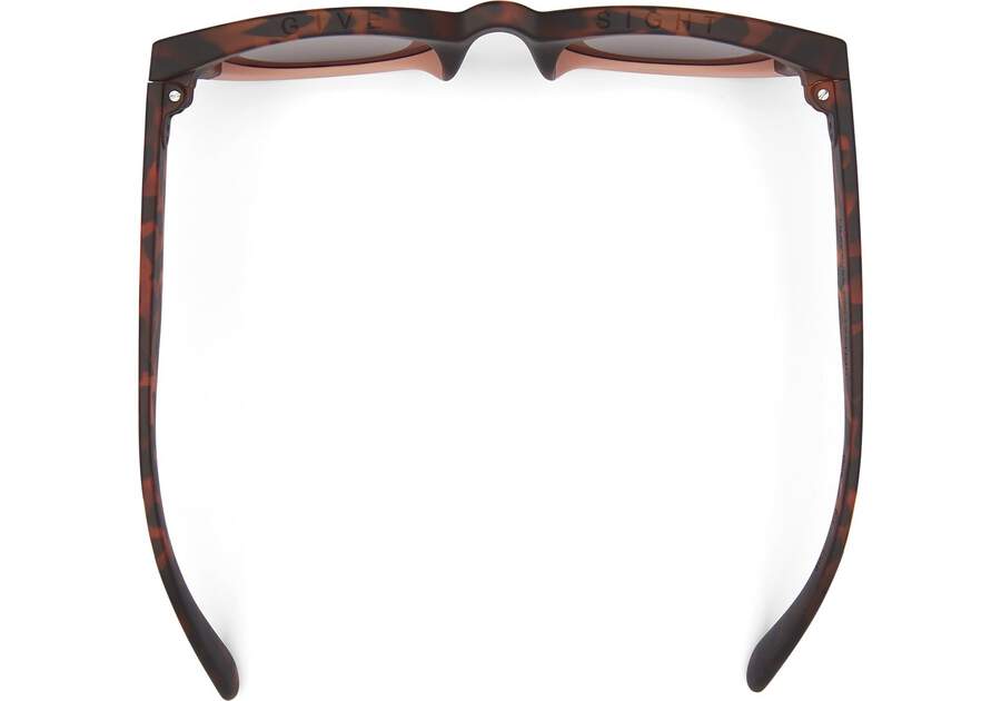 Florentin Blonde Tortoise Coral Fade Traveler Sunglasses Top View Opens in a modal