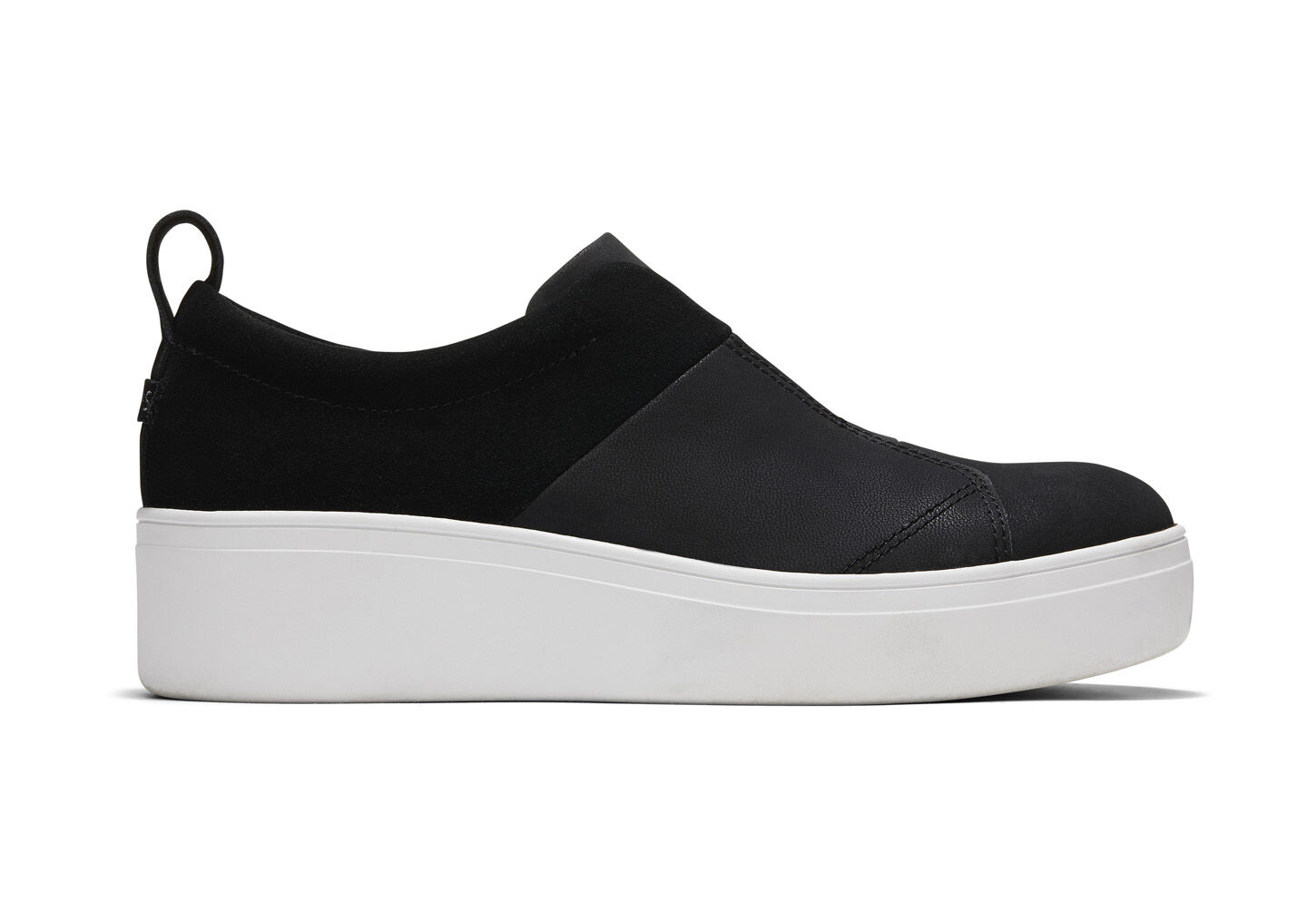 black slip on platform sneakers