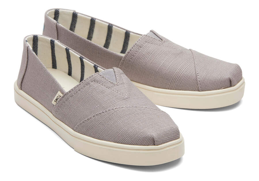 Alpargata Cupsole Grey Heritage Canvas Slip On Front View Opens in a modal