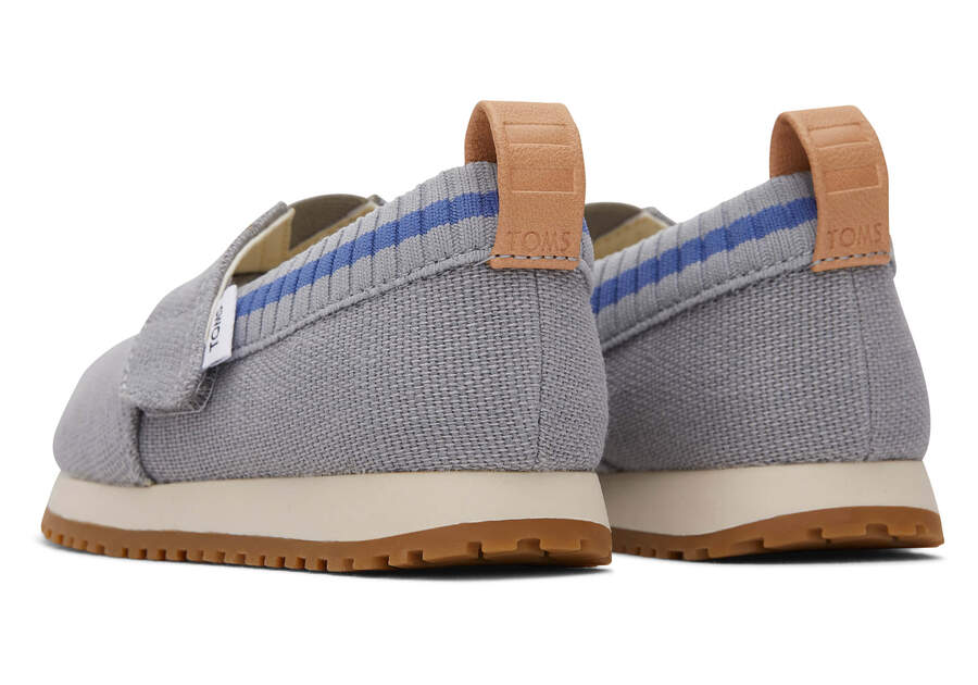 Tiny Resident Grey Heritage Canvas Toddler Sneaker Back View Opens in a modal