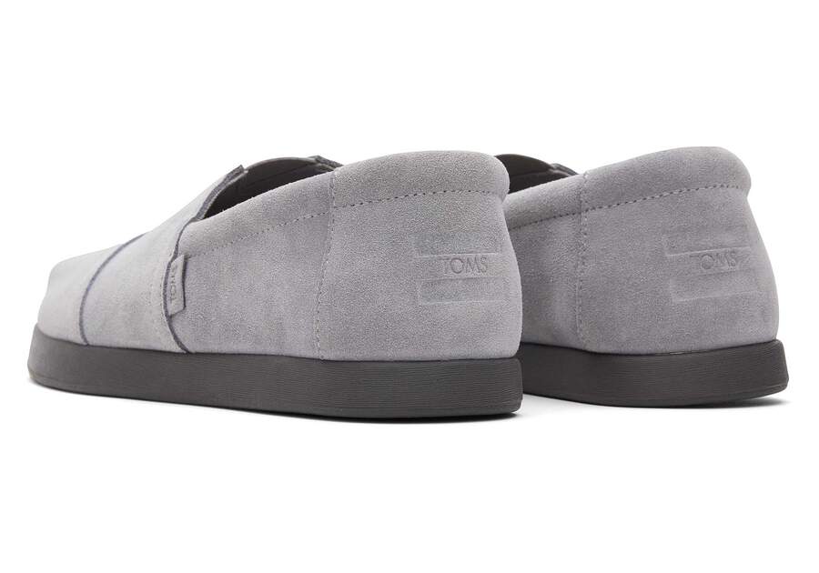 Alp Fwd Grey Distressed Suede Back View