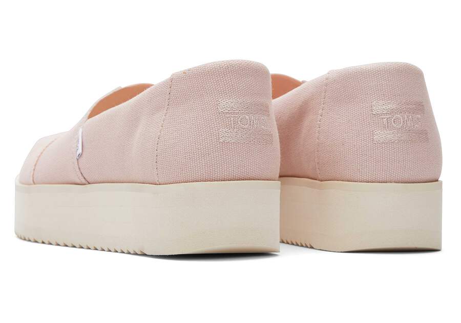 Alpargata Pink Midform Espadrille Back View Opens in a modal