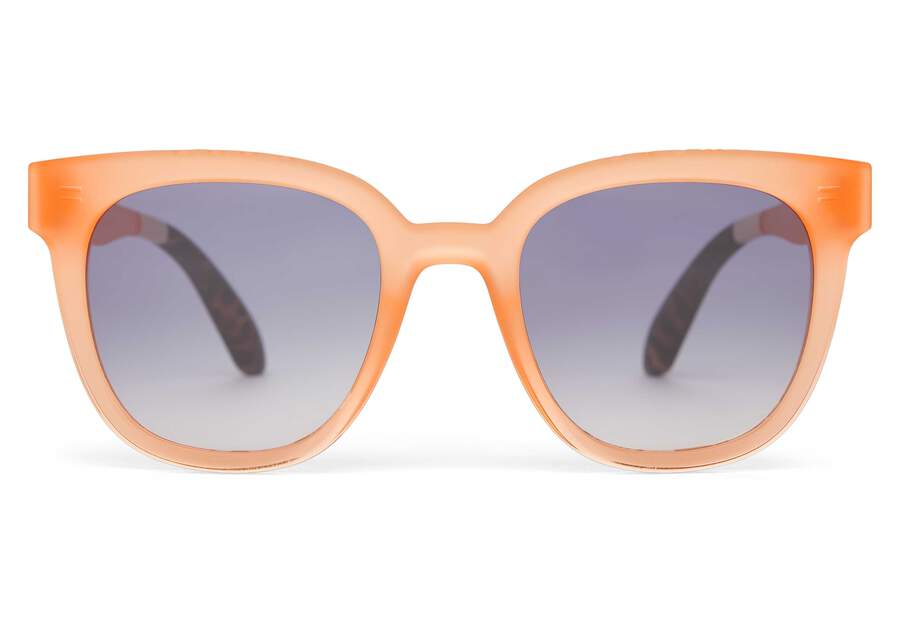 Juniper Peach Traveler Sunglasses Front View Opens in a modal
