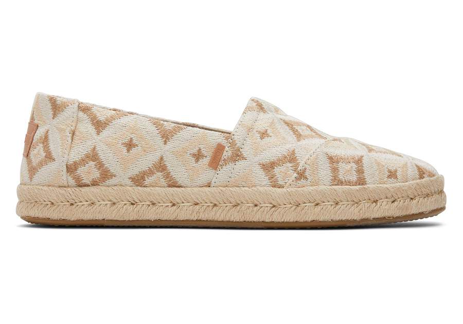 Alpargata Rope 2.0 Natural Geometric Espadrille Side View Opens in a modal