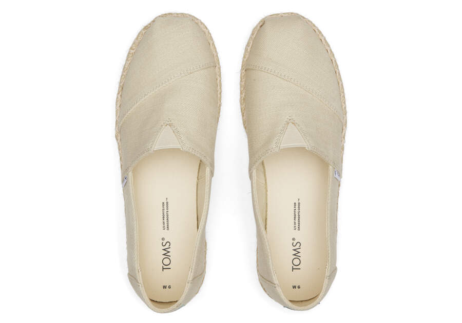 Alpargata Platform Rope Natural Espadrille Top View Opens in a modal