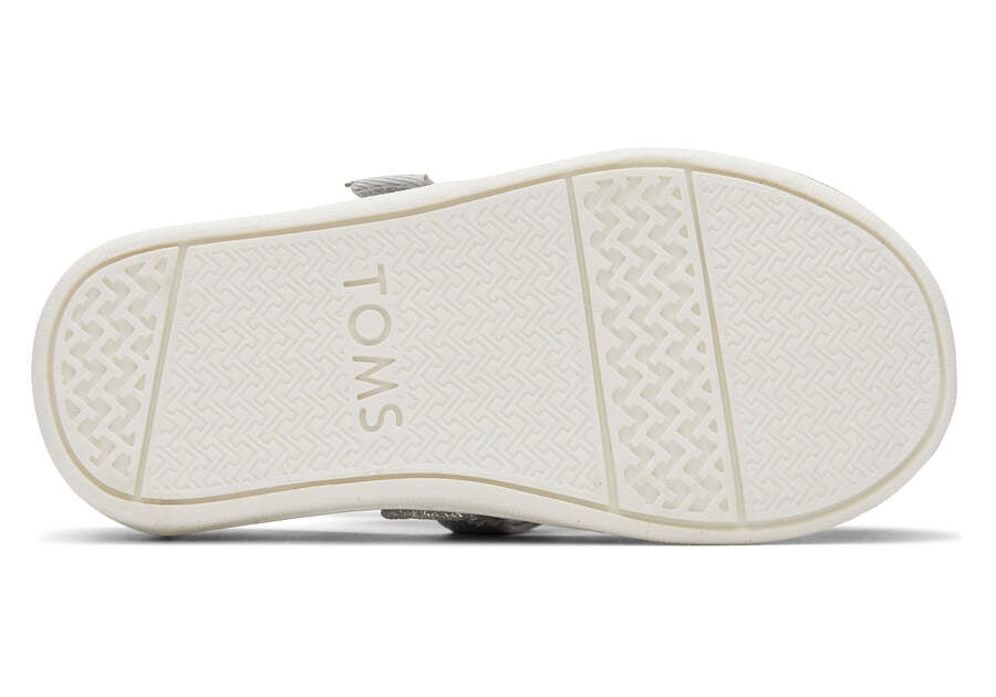 Tiny Mary Jane Silver Toddler Shoe Bottom Sole View Opens in a modal