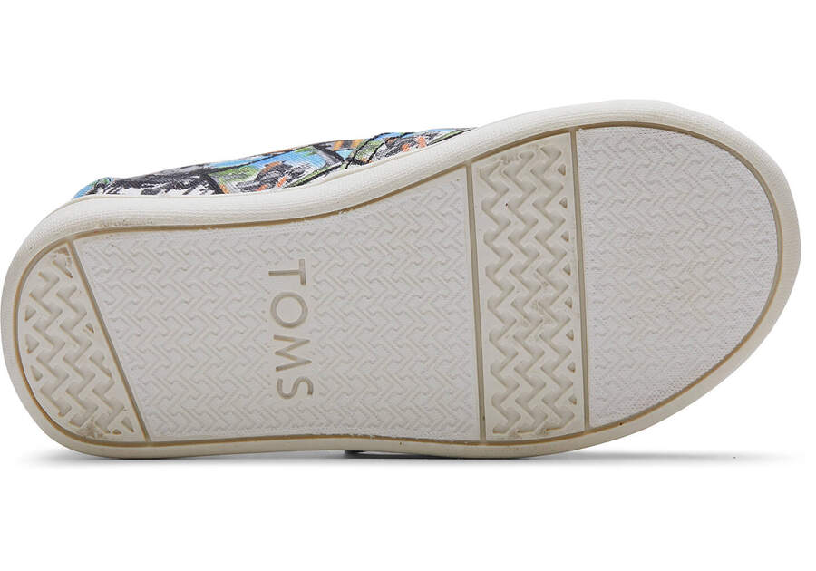 Multi STAR WARS Ewok™ Print Tiny TOMS Classics Bottom Sole View Opens in a modal