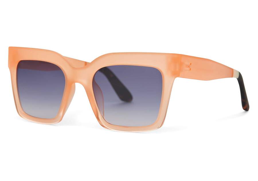 Adelaide Peach Crystal Fade Traveler Sunglasses Side View Opens in a modal