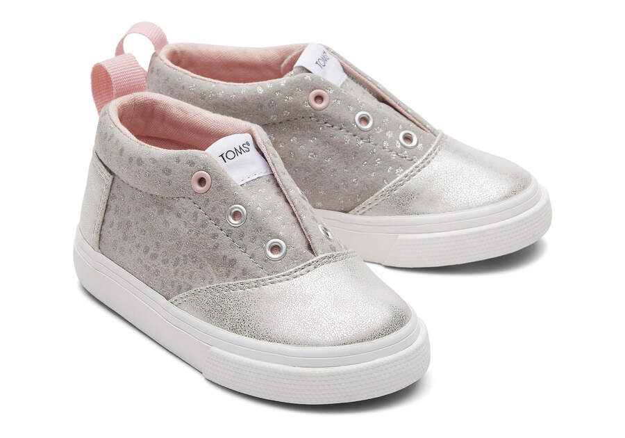 Fenix Mid Grey Foil Toddler Shoe Front View Opens in a modal