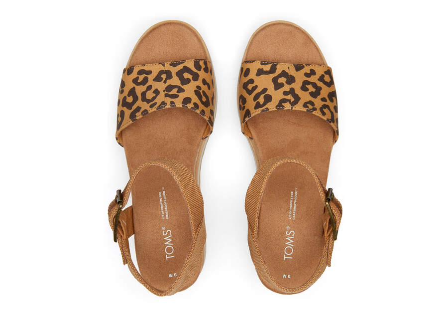 Women's Diana Leopard Wedge Sandal | TOMS