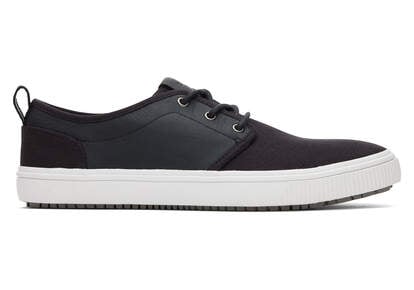 Carlo Terrain Black Leather Water Resistant Sneaker