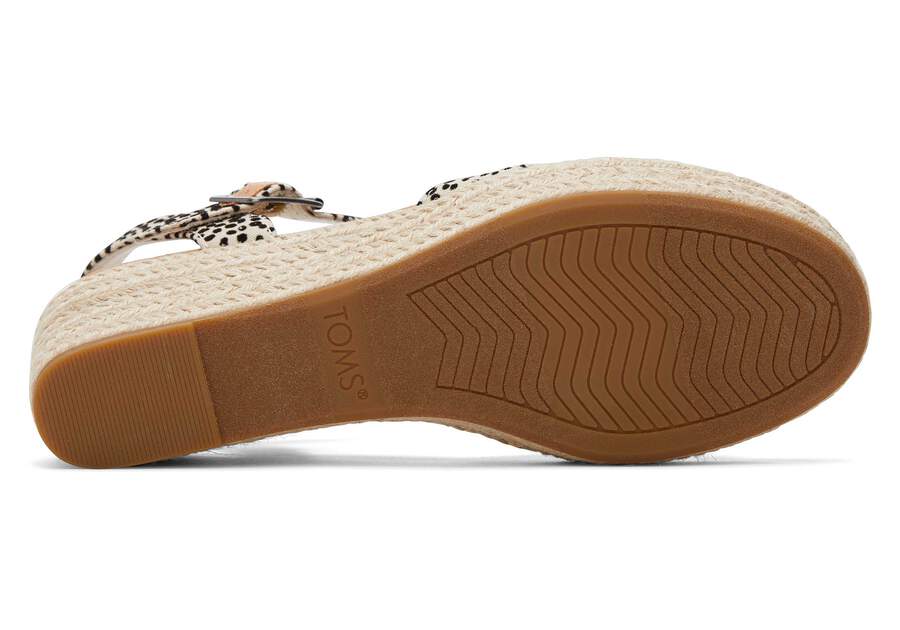 Audrey Mini Cheetah Wedge Sandal Bottom Sole View Opens in a modal